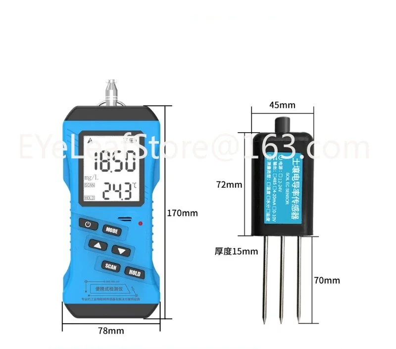 Handheld Soil Speed Measuring Instrument Nitrogen Phosphorus Potassium Ph Ph Nutrient Moisture Nutrient Conductivity Detector