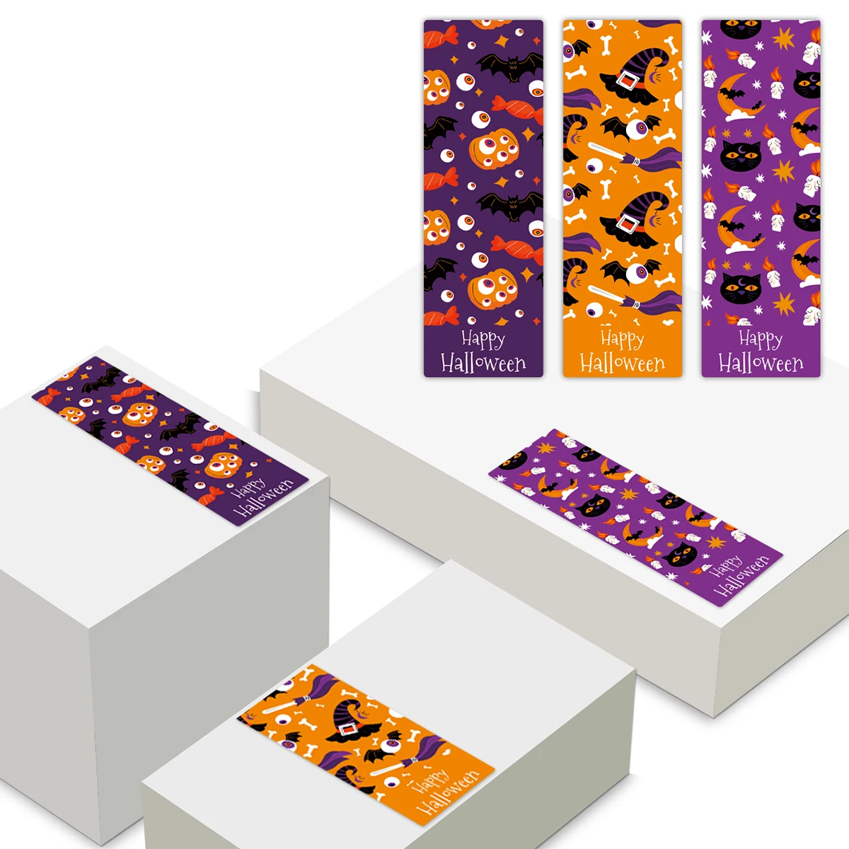 90 stücke Halloween Geschenk verpackung Versiegelung Aufkleber, Kürbis Geist Design Geschenk box Versiegelung Etiketten Aufkleber Halloween Süßigkeiten Party liefert – Detail 6