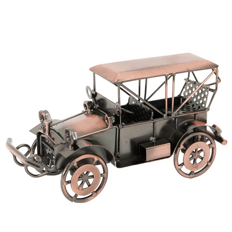 European Style Antique Zinc Alloy Old Car Metal Model Ornament Creative Decoration Metal Crafts