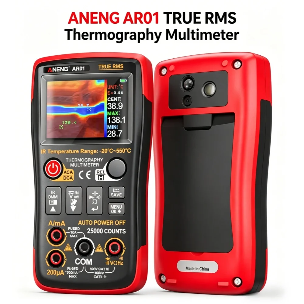 AR01 Thermal Imaging Multimeters Handheld Infrared 2 in 1 Digital Smart Multimeter Counts  Electronic Power Tester