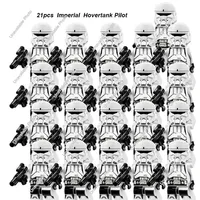 Hot Toys Star Wars 21pcs Imperial Hovertank Pilot Republic Command Blocks Force Darth Vader Crosshair Wrecker Bricks Figures Toy