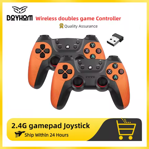 BOYHOM Wireless doubles game Controller For Game Box Game stick PC Smart TV Box 2.4G gamepad Joystick