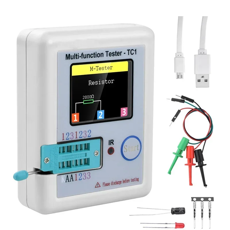 LCR TC1 1.8 Inch TFT LCD Display Multimeter Transistor Tester Diode Triode Capacitor Resistor Test Meter