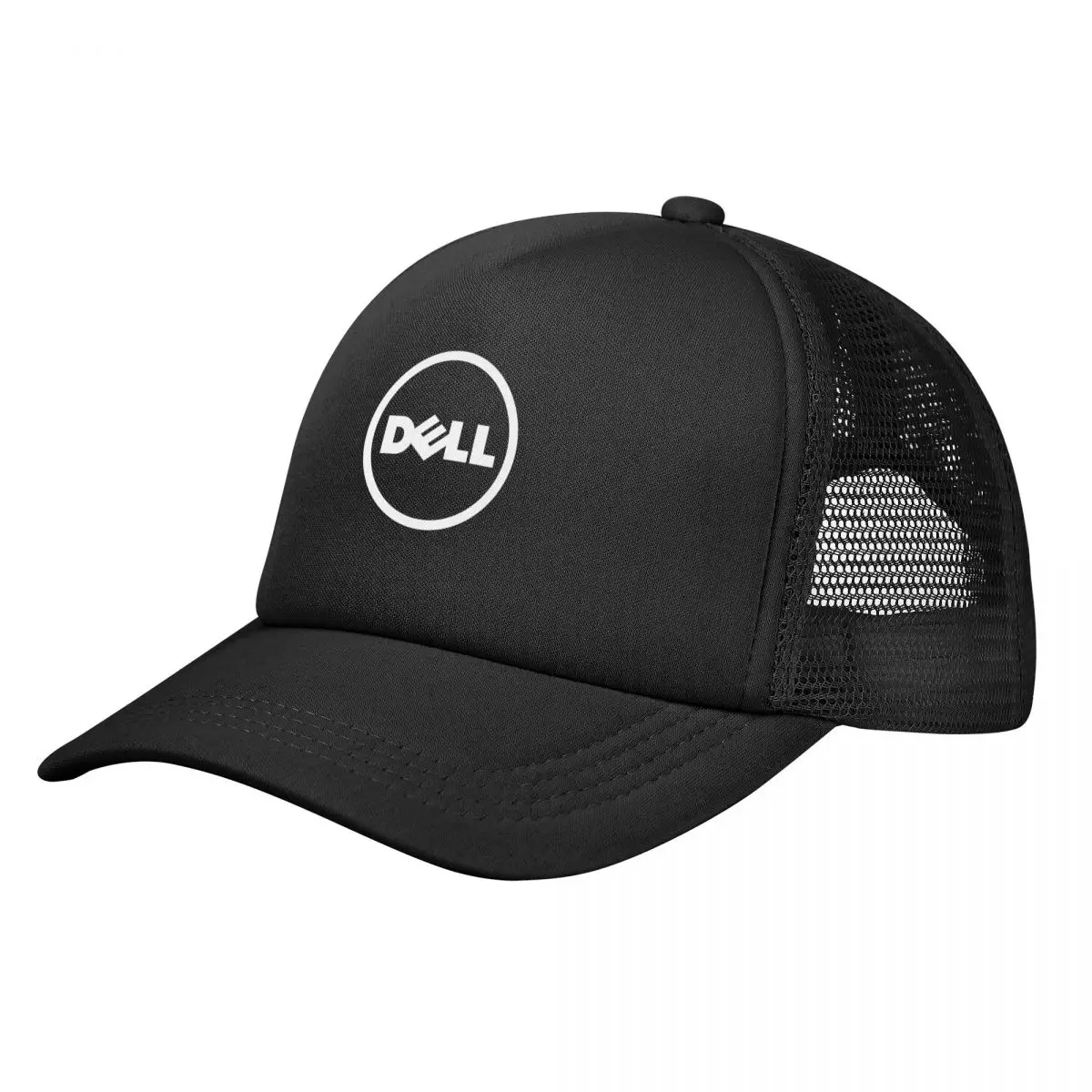 Dell หมวกเบสบอลผ้าตาข่ายแบบวินเทจหมวกเบสบอลโลโก้คอมพิวเตอร์ใหม่