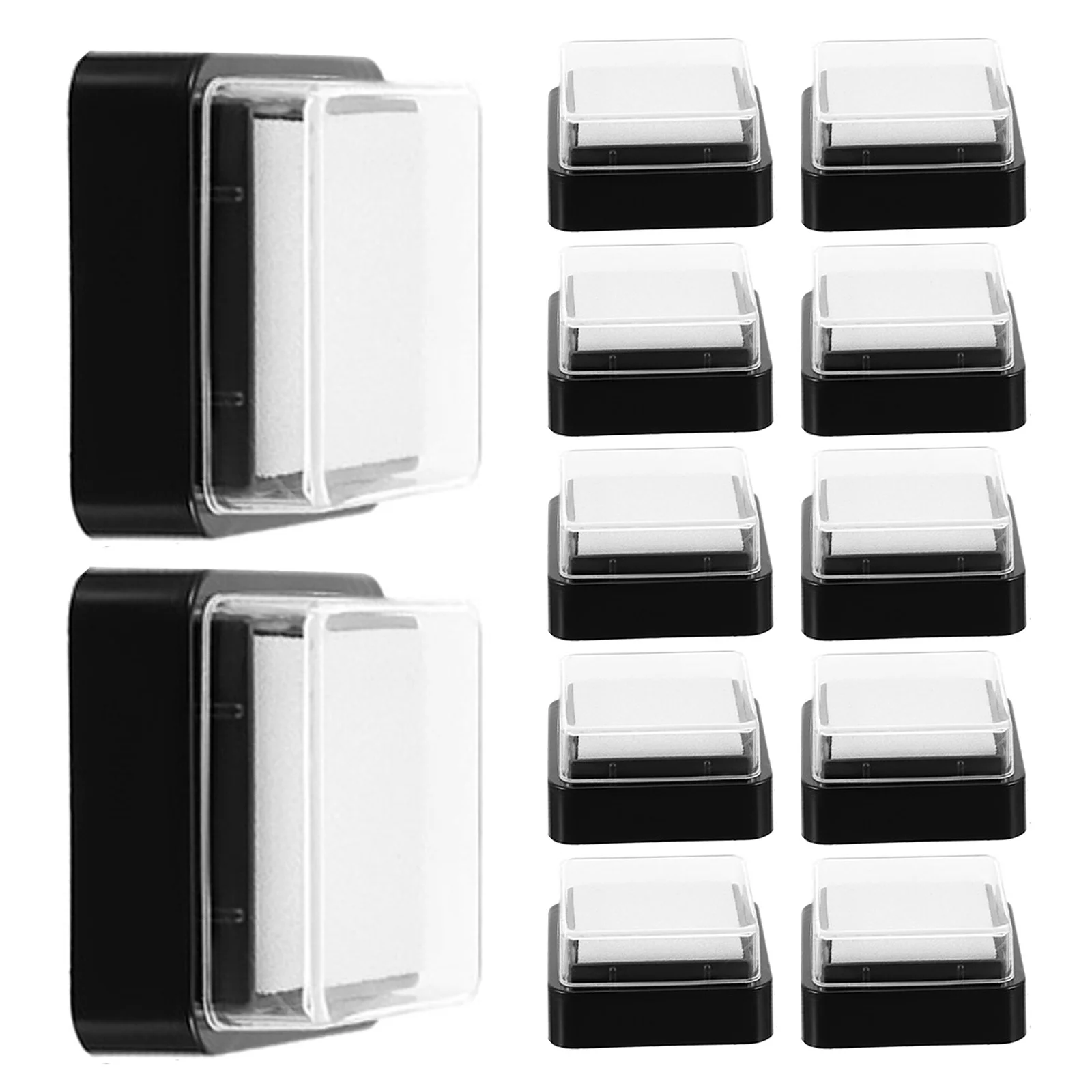 20Pcs Blank Ink Stamp Pads Multi-Function DIY Ink Pads for Stamping Scrapbook Fingerprint Classroom Crafts DIY Craft Inkpad