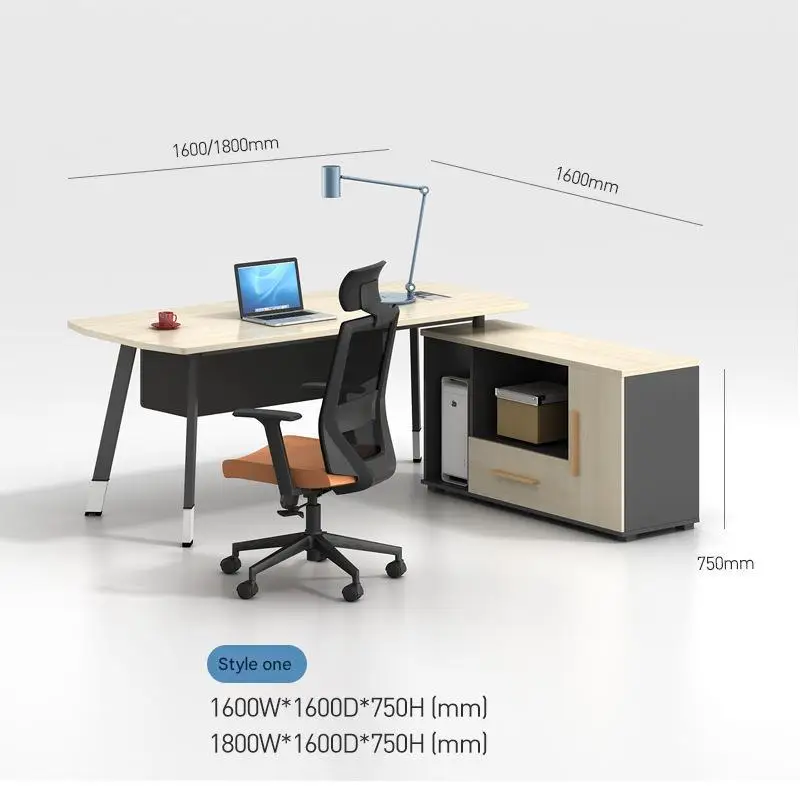 120cm 240cm 2m with Storage Station Oak Resin Vintage Office Boss Deluxe Computer or Desk Study Desk Office