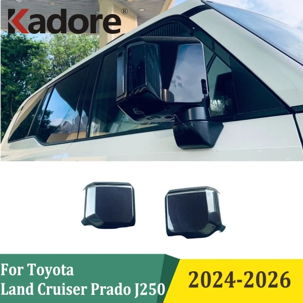 

Для Toyota Land Cruiser Prado J250 2024 2025 2026, зеркало заднего вида на боковую дверь, накладка на зеркало, аксессуары для внешнего стайлинга автомобиля