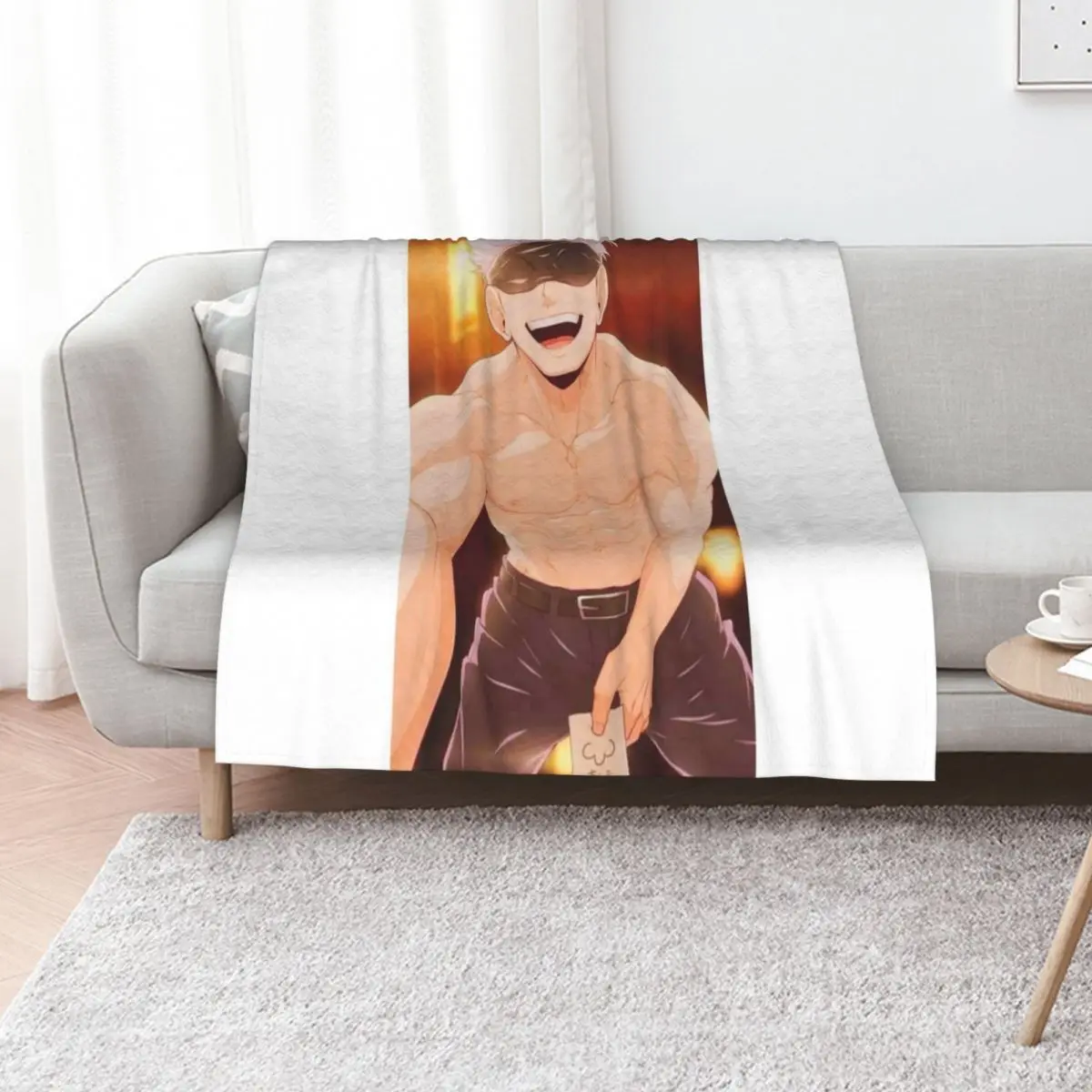 Gojo Satoru Merchandise Throw Blanket Heavy heavy to sleep Custom blankets and throws Decoratives Tourist Blankets
