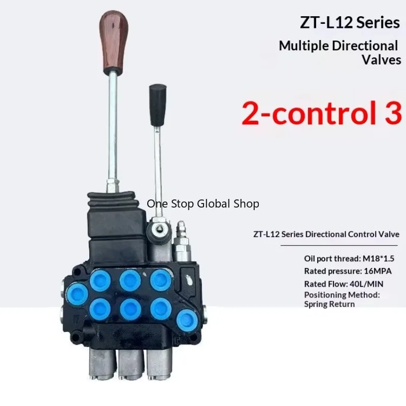 Manufacturers Supply ZT-12-2 Multi-way Valve Loader Harvester Manual Internal Thread Straight-through 16 MPa M18*1.5 Port