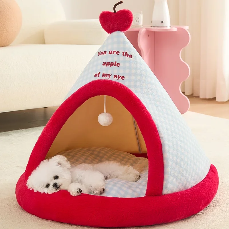 

Dog Kennel Tent Summer Four Seasons General Closed Security Detachable Small Dog Bed House Pet Cat