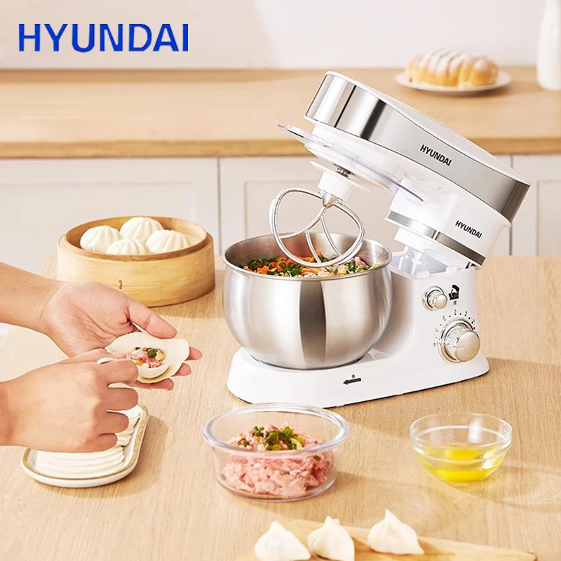 HYUNDAI Chef Machine Food Mixer Household Dough Kneading Machine 3L Multi-function Fully Automatic Household Electric Egg Beater