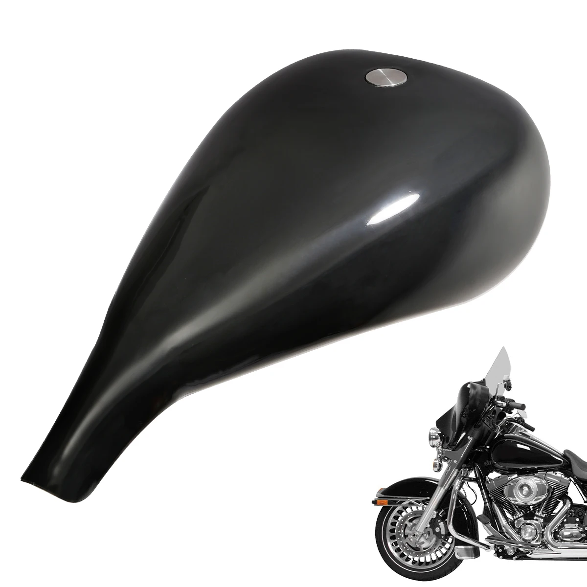 5 "rozciągnięty 4.7 galon zbiornik paliwa gazowego dla Harley Baggers Chopper Bobber motocykl motor Touring Road Street Electra Glide Custom
