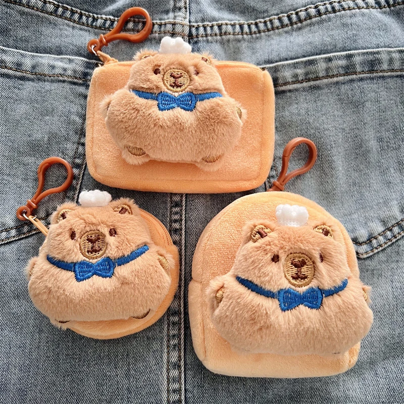 Capybara Anime Plüsch Geldbörse Schöne Cartoon Kopfhörer Lagerung Tasche Mini Geld Ändern Tasche Tasche Anhänger Kinder Kinder Geschenk