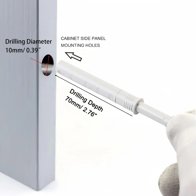 10Pcs Hidden Soft Quiet Close Closer Concealed Cabinet Rebounder Kitchen Cupboard Dampers Buffers Drawer Furniture Door Stopper image 2