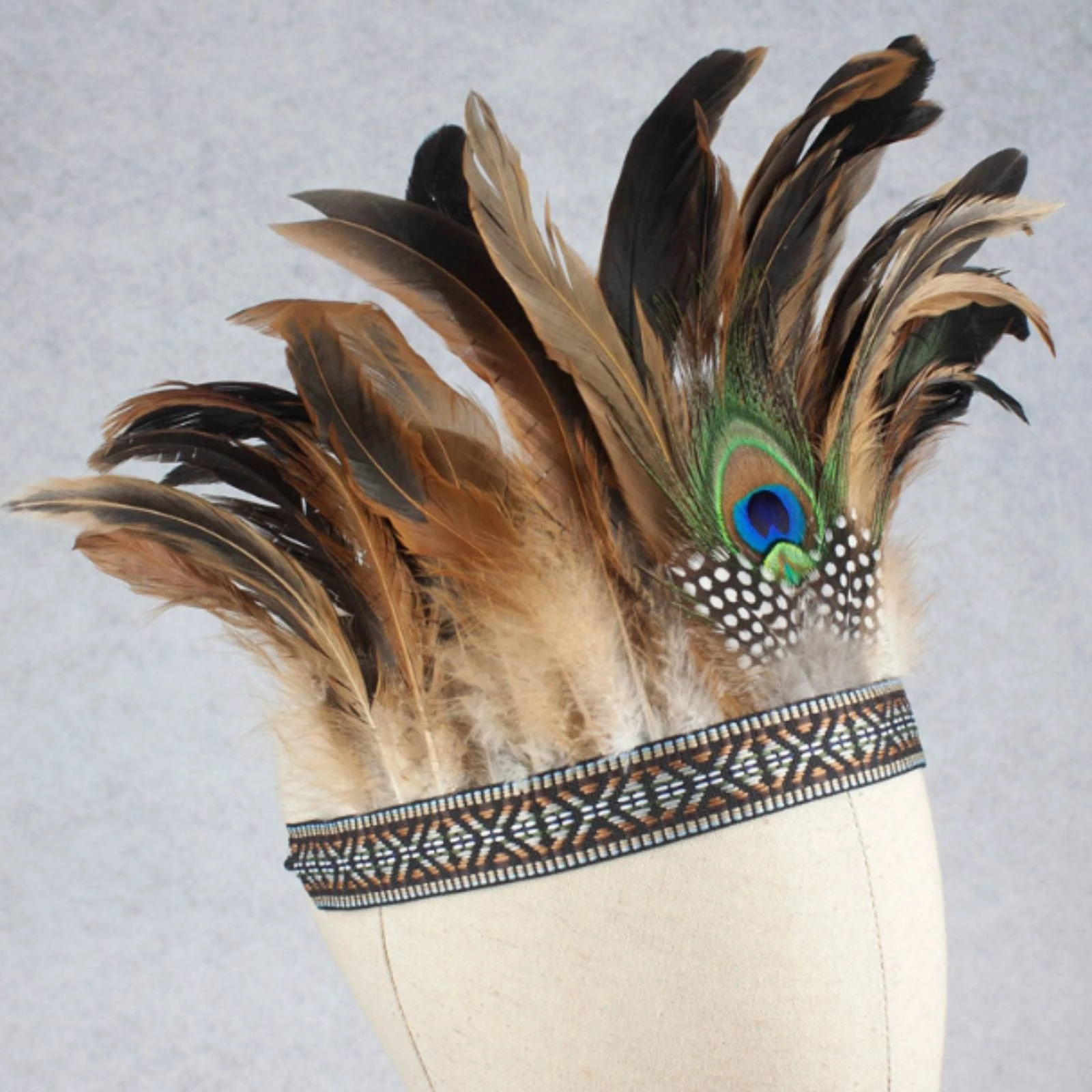 Children's Feather Headdress Adjustable Handmade Feather Headband Headwear Lightweight Hair Accessory Long-Lasting for Children