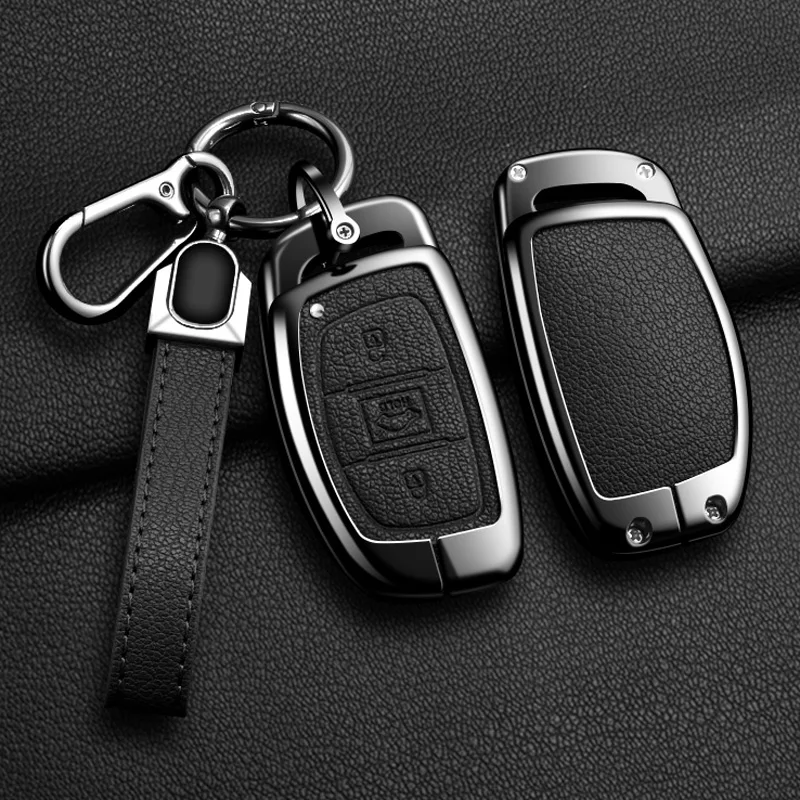 

Zinc Alloy Car Key Cases Protector Cover For Hyundai Tucson Santa Fe Rena Sonata Elantra Creta Ix35 Ix45 I10 I30 I40 Accessories