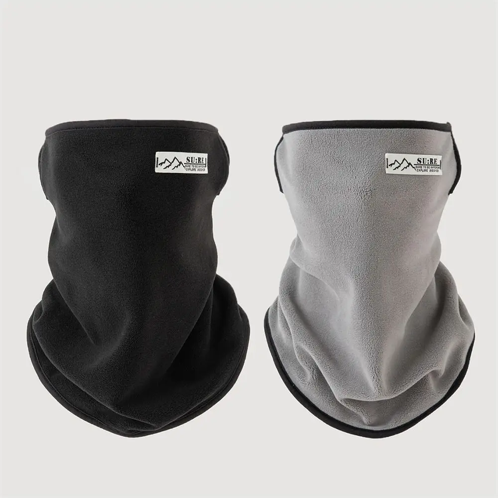 Fashion Soft Fleece Neck Warmer Plush Thick Ski Tube Scarf Half Face Mask For Winter Outdoor