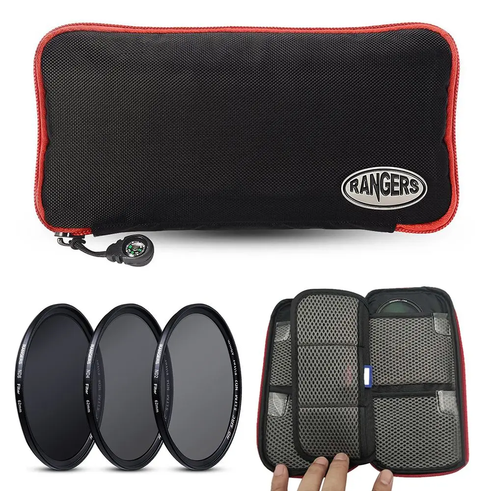 Portable Folding Multifunctional Waterproof Lens Filter Bag Thickened Filter Sleeve Finishing Bag Filter Storage Pouch