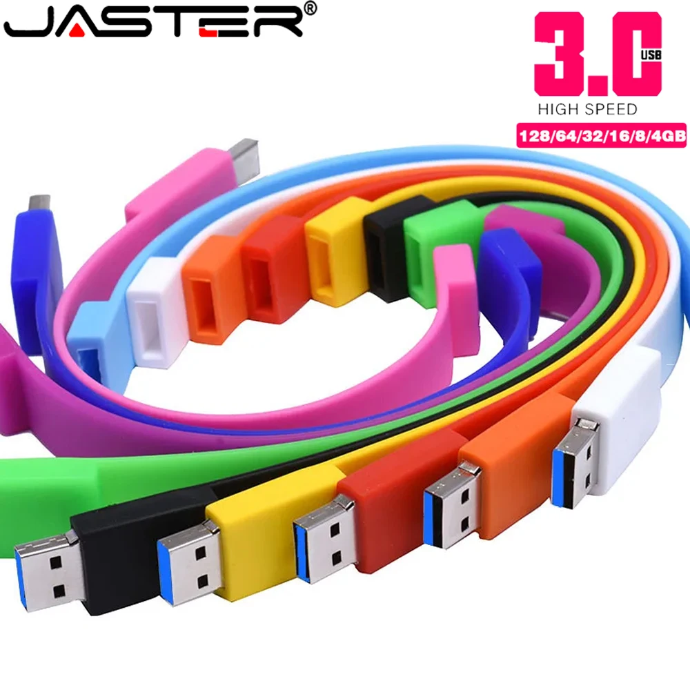 

JASTER Wrist Pen Drive 64GB Cartoon USB 3.0 Flash Drive Drive 32GB for Laptop Memory Stick 16GB Black U Disk Creative Gift 8GB