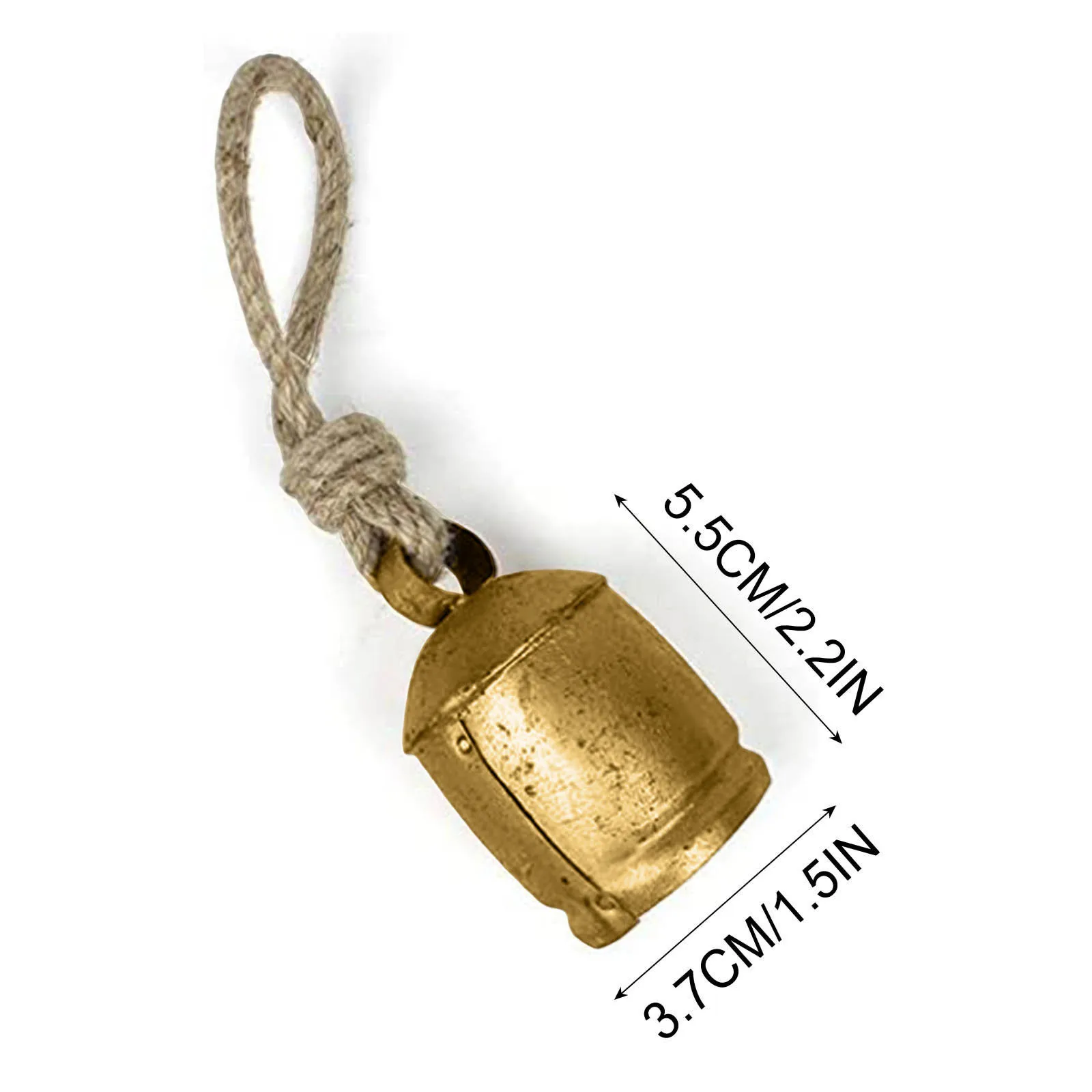 Vintage Style Metal Christmas Bells Rustic Brass Gold Large Bell Cow for Home Garden Decor Crafts Christmas Decorations