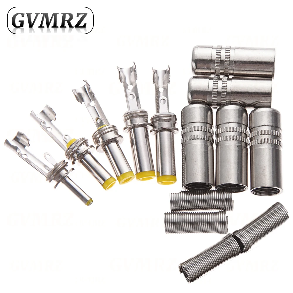 5PCS 5.5X2.5MM 5.5*2.1mm 4.8*1.7mm DC Power Jack Male Plug Metal Connector Adapter With Yellow Head 4.0*1.7 2.5*0.7mm
