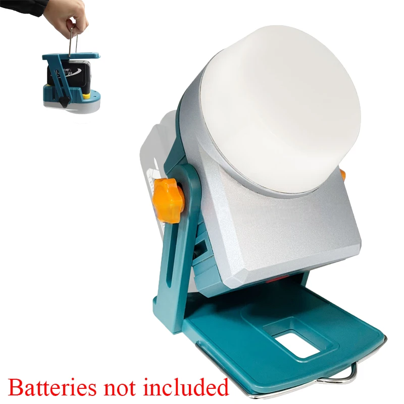 أضواء البناء المحمولة LED ضوء العمل لماكيتا/ديوالت/ميلووكي/بوش 14-18 فولت بطاريات ليثيوم ضوء التخييم في الهواء الطلق