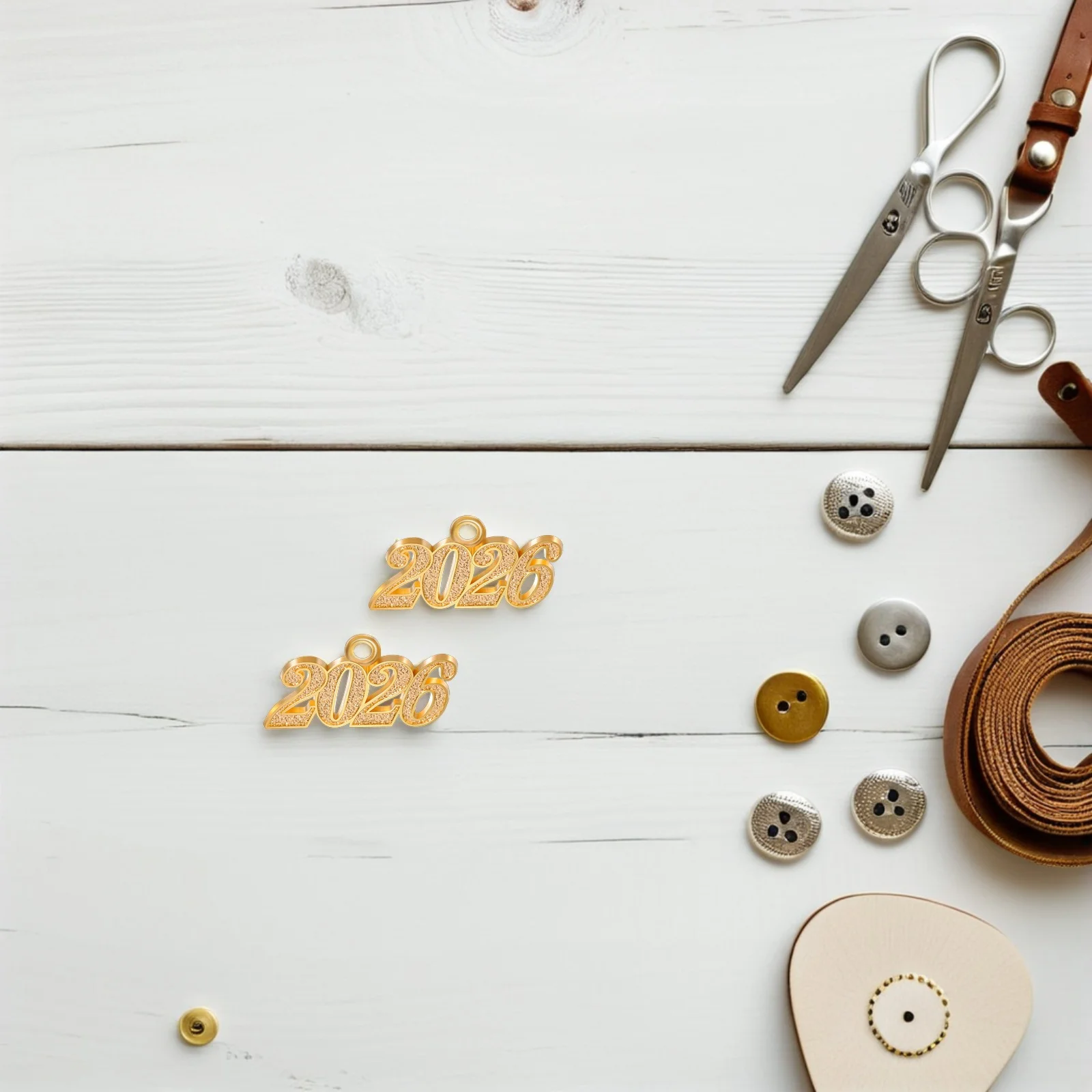 

100Pcs 2026 Year Charms Alloy Number Pendant Mini Metal Charms for Necklace Bracelet Keychain DIY New Year Craft Jewelry Making