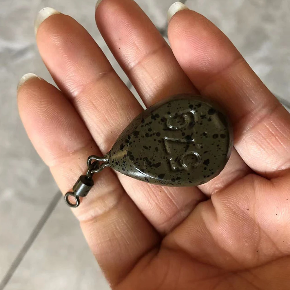 صب النار وزن الصيد مع قطب الكمثرى شقة الرصاص ، الغطاسة قطرة الماء لسمك الشبوط ، مقطع آمن ، 57g #3