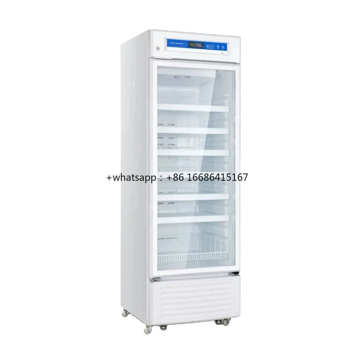 2-8 Degree 395L Lab Display Pharmacy Refrigerator With Adjust Foot