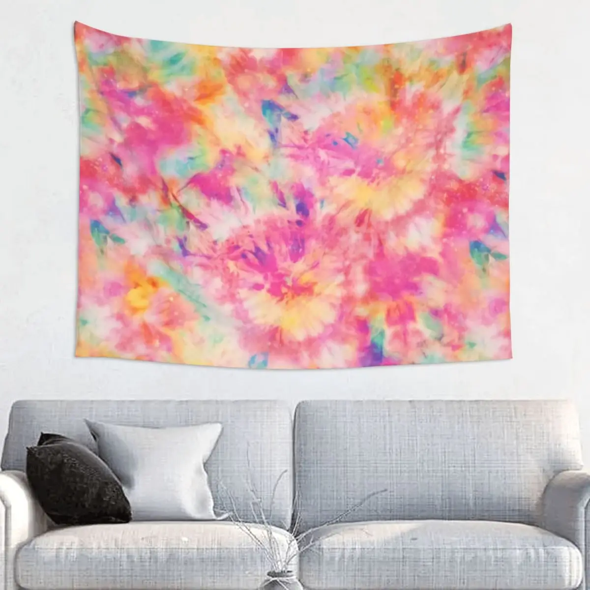 Custom Very Colorful Tie Dye Tapestry Home Decor Hippie Wall Hanging Traditional Dyeing Art Tapestries for Bedroom