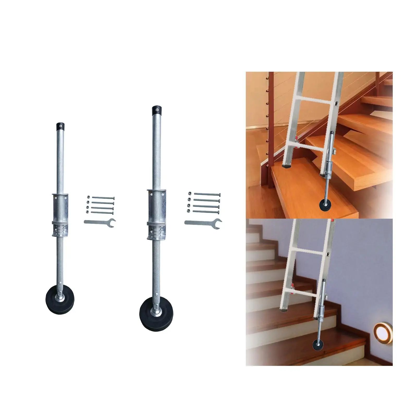 Extension Ladder Stabilizer Legs Ladder Stabilizer Feet Leveler Ladder Levelers Pair for Working on Stairs Stepladders Home