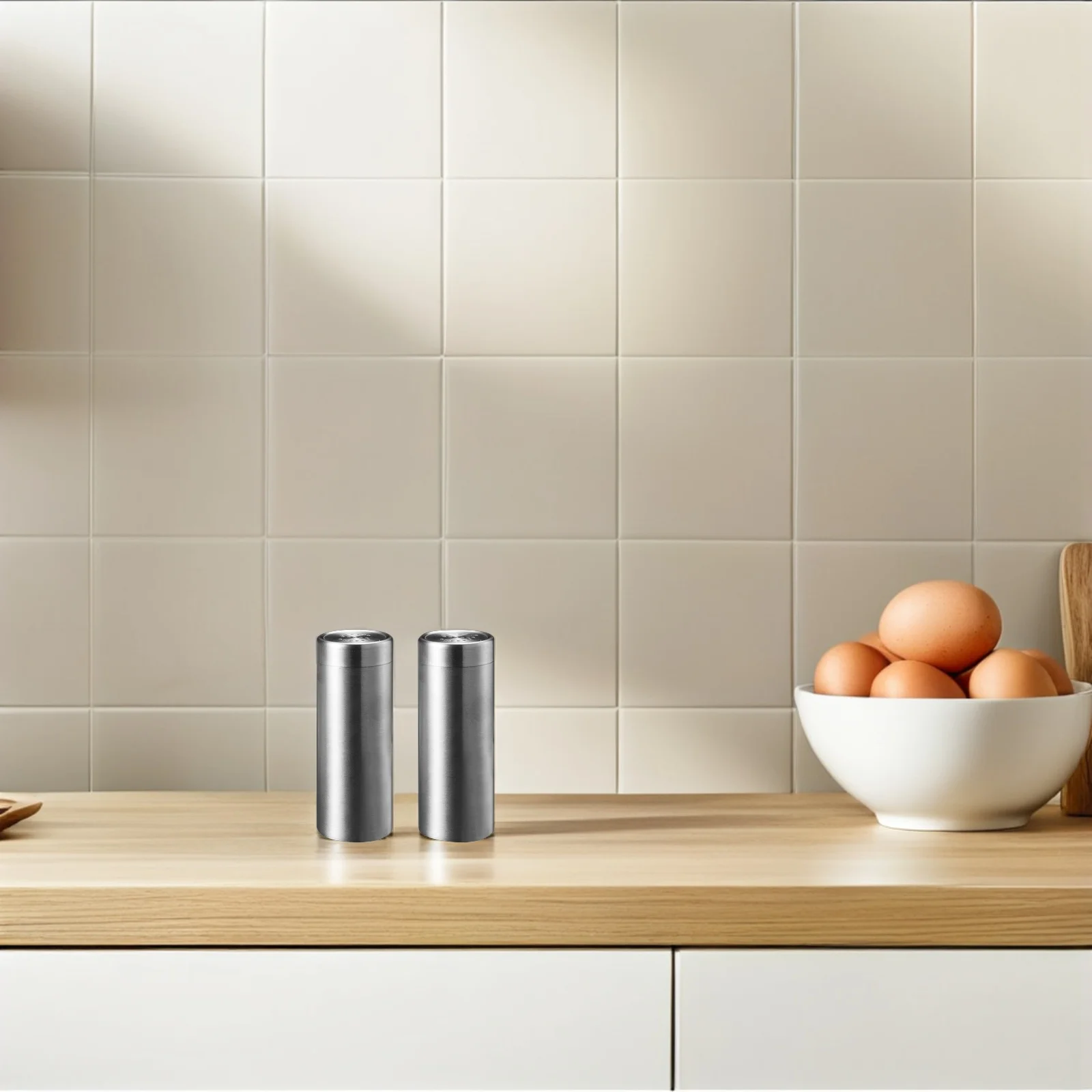 

2Pcs Stainless Steel Spice Shakers for Bbq Kitchen Multipurpose Storage Compact Design with Lid