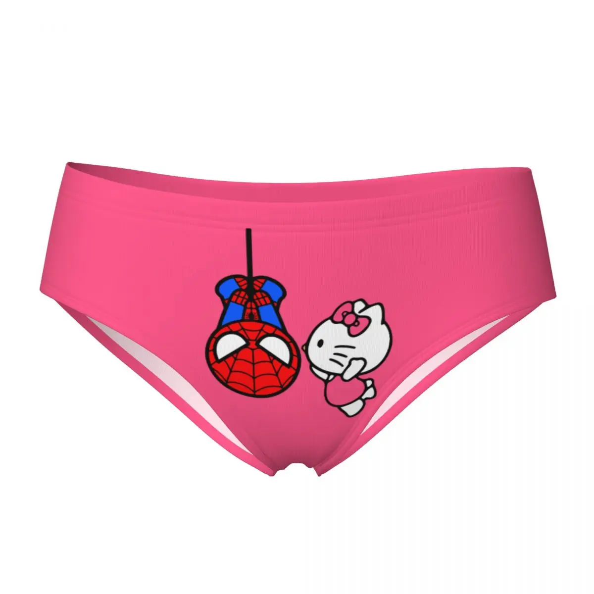

Kawaii Hello Kitty Spiderman Kiss женское нижнее белье короткие женские трусики с полным покрытием без показа