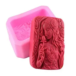 Silicone Mold Flower Fairy Diy Fondant Cake Mold Handmade Soap Silicone Mold Square 2024 New For Soap Making Craft Tools