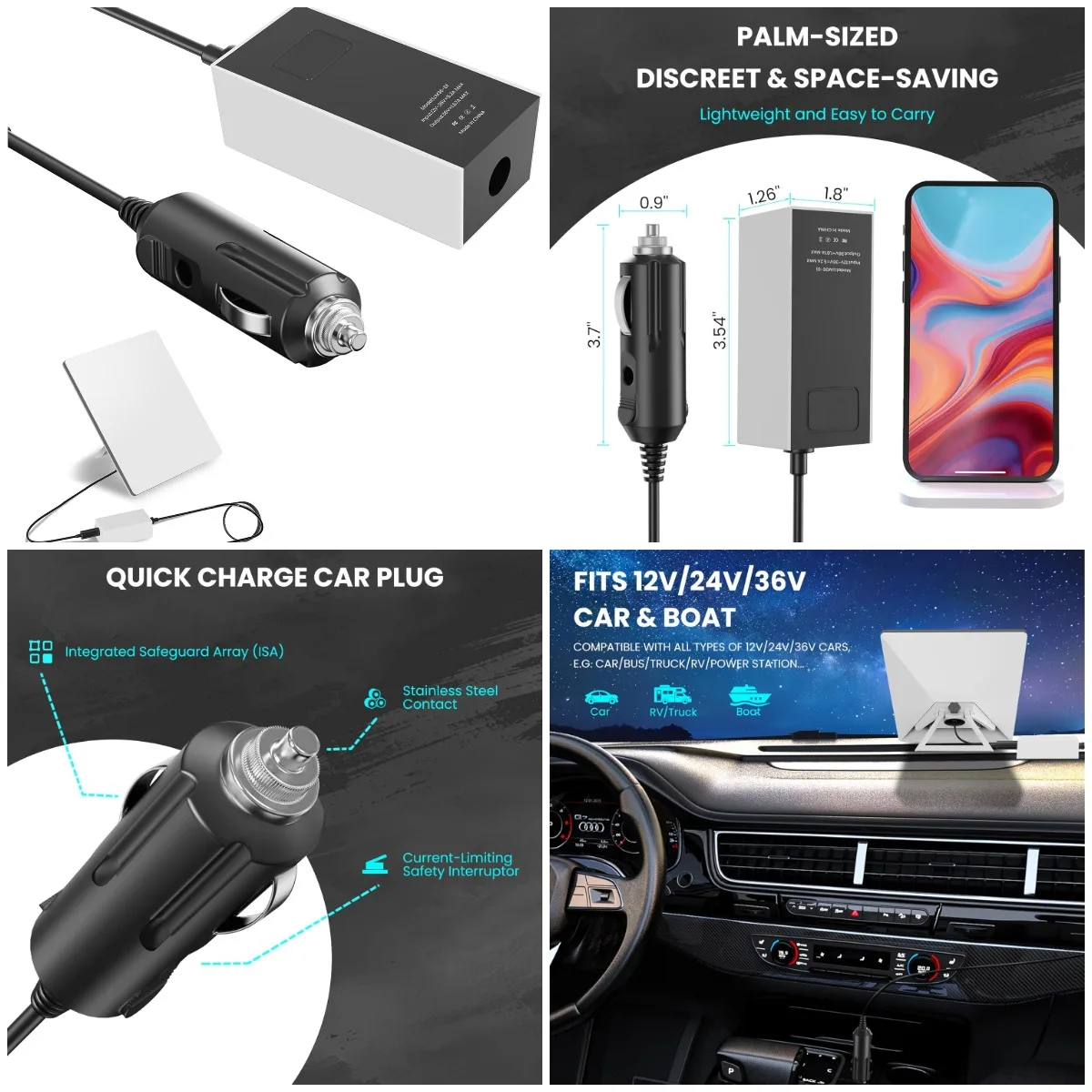 

Car Charger for Starlink Mini, 12V-36V Cigarette Lighter Adapter, 20 AWG 40in Cable, Step-Up Converter, Supports 60M/200FT Range