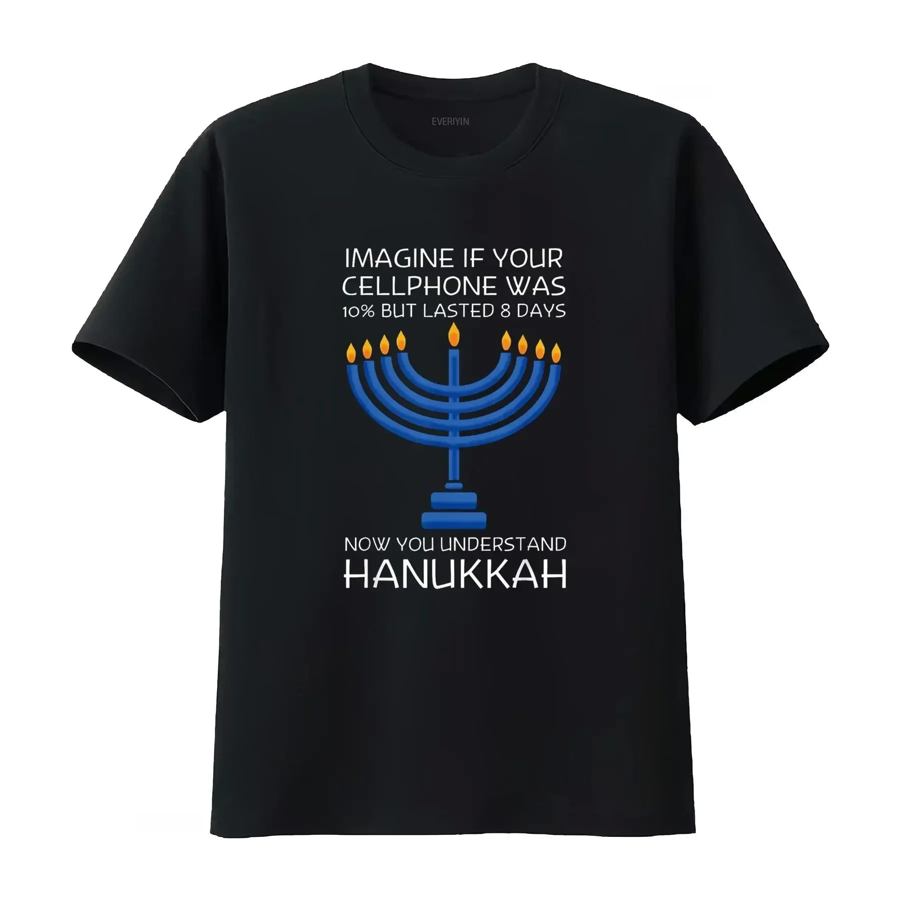 

Hanukkah Chanukah Mrah Tirt PU Leather Men Women Clothing Dreidel Ciwalk Cleanfit round Ne Letter Print Tirt