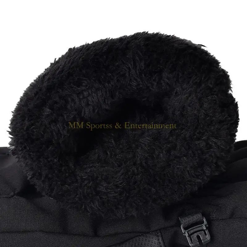 قفازات تزلج 31BE سوداء مقاومة للرياح ومقاومة للماء للمشي لمسافات طويلة والجري وركوب الدراجات والتزلج على الجليد تحافظ على دفء