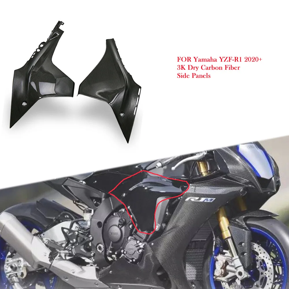 

Carbon Fiber Upper Side Panels Fairing Kits Motorcycle Accessories Moto Surron For Yamaha YZF-R1 R1M 2020 2021 2022 2023 2024