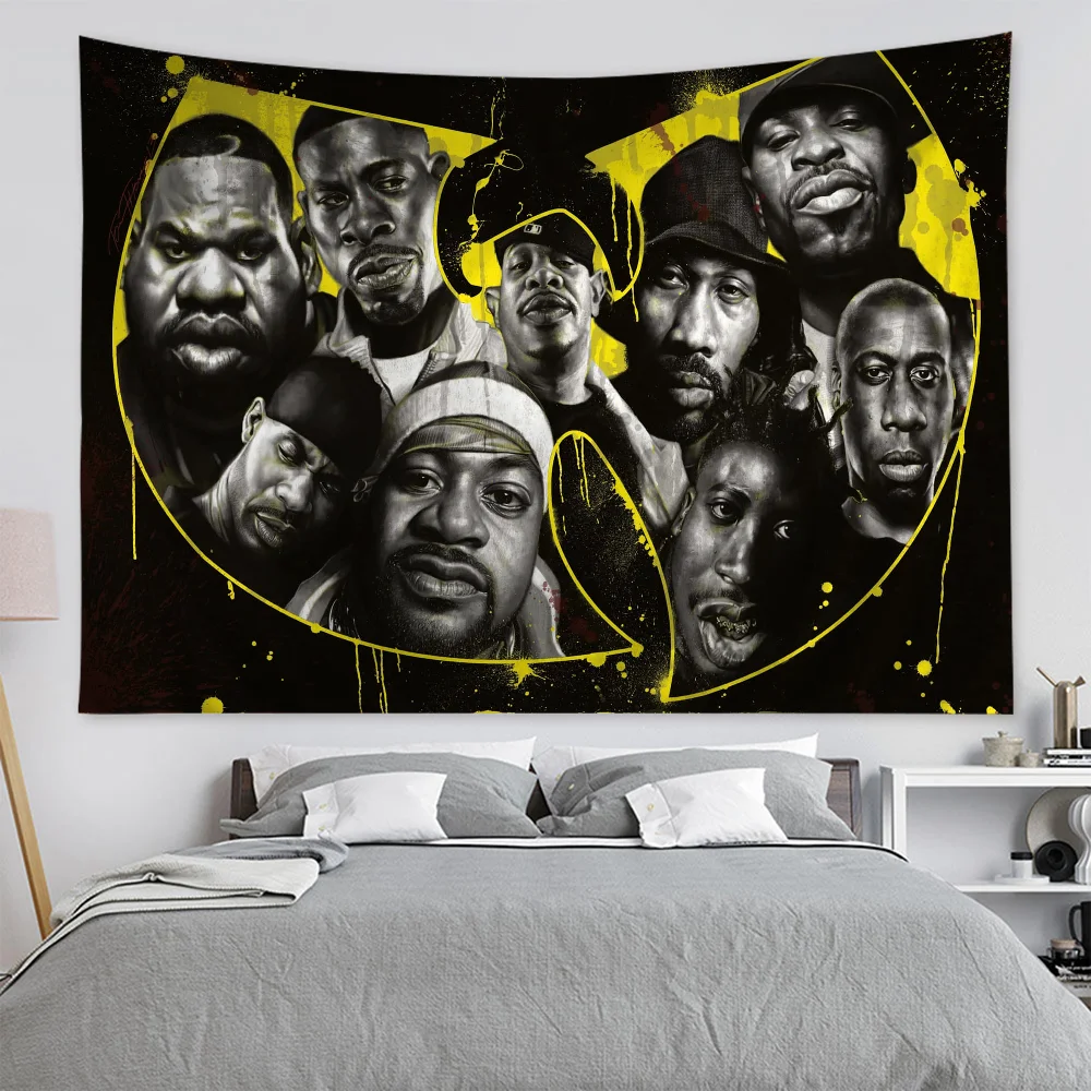 WU-T--TANG CLAN Printed Large Wall Tapestry Hanging Tarot Hippie Wall Rugs Dorm Home Decor