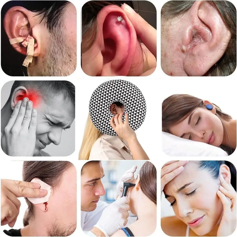 Ear Pain Relief Ear Piercing Pillow Side Sleepers Accessories Portable Pillow with Ear Hole Breathable Comfortable