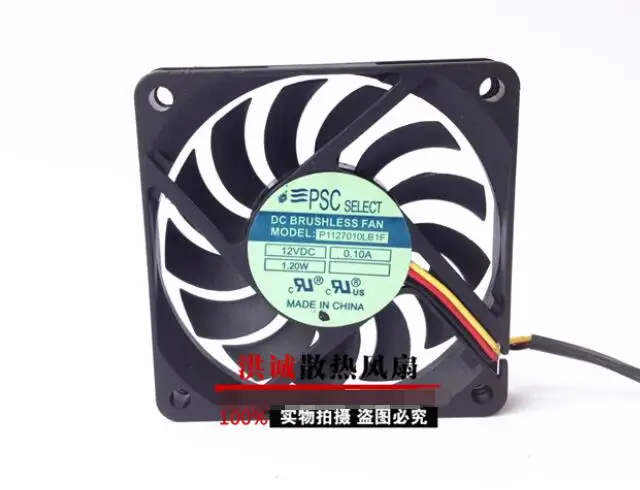 

PSC P1127010LB1F DC 12V 1.20W 70x70x10mm 3-Wire Server Cooling Fan