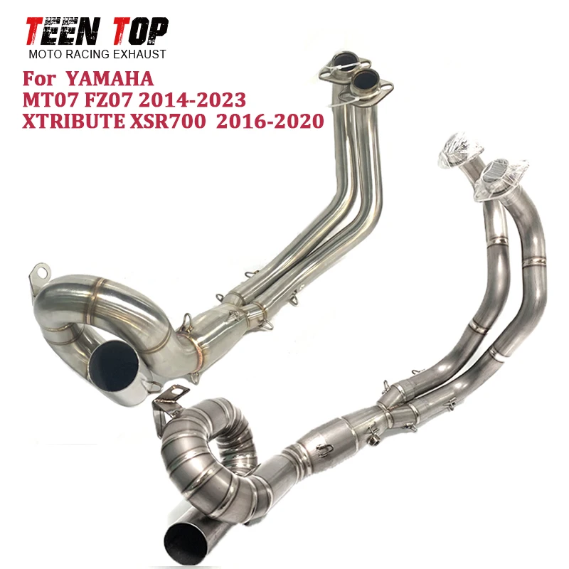 

Ti-Alloy Motorcycle Exhaust Pipe For Yamaha MT-07 MT07 FZ-07 XTRIBUTE XSR700 Front Link Pipe 51mm Escape Moto Exhaust Header