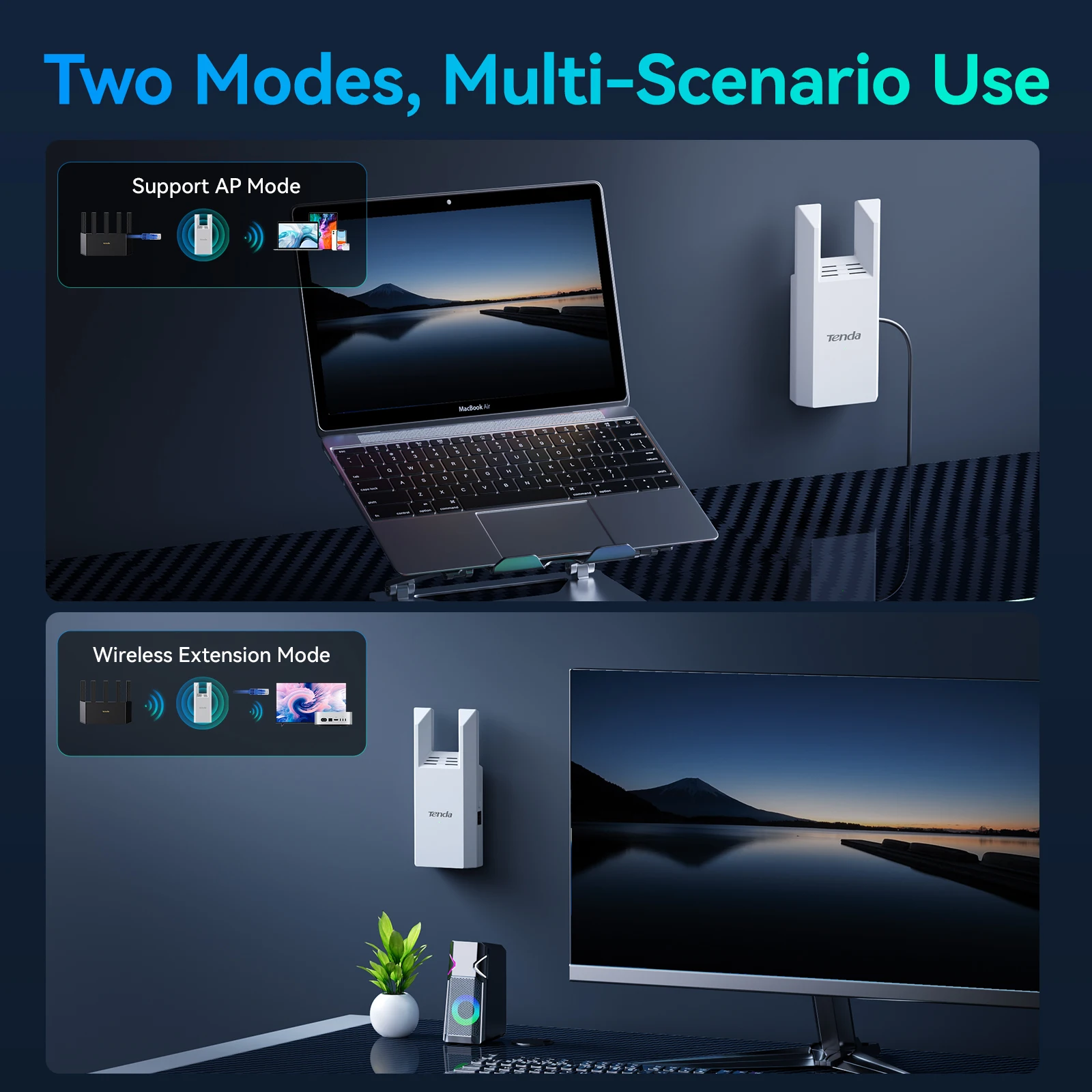 텐다 1000MBPS WIFI 증폭기 듀얼 밴드 2.4G 5G 리피터 네트워크 확장기 범위 확장기 WIFI 신호 부스터 무선 라우터