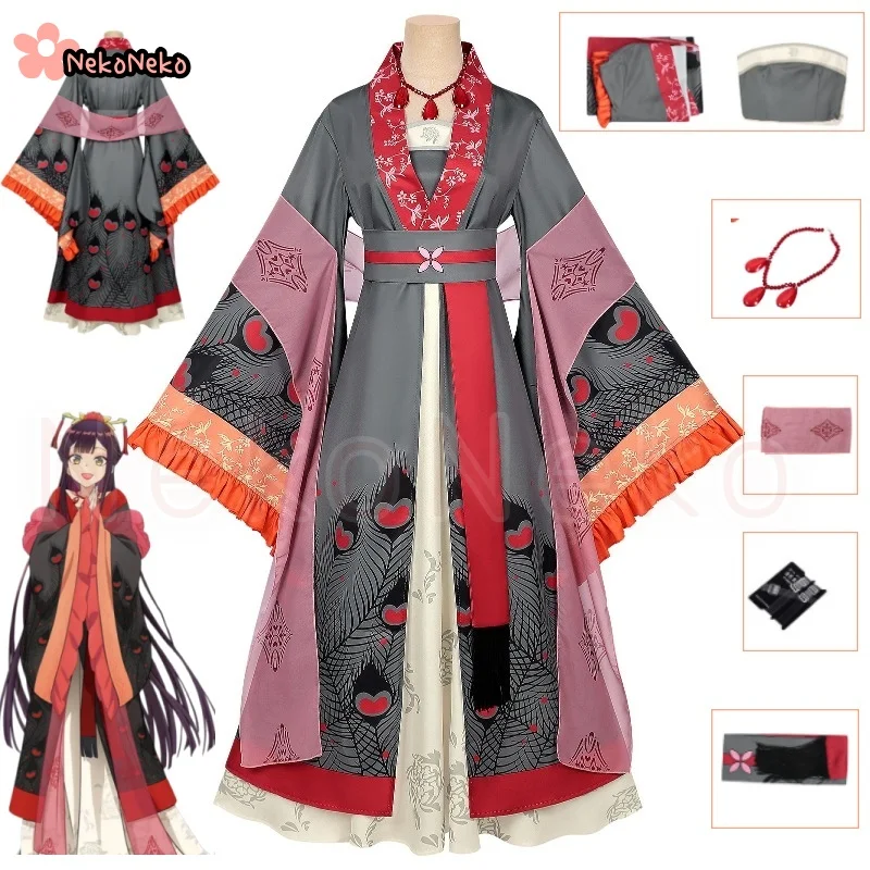Disfraz de Cosplay de Anime, Aunque soy una Villana Inocente, Zhu Huiyue, Vestido Reirin Kou anfu, Estilo Antiguo, Traje de Mujer para Carnaval