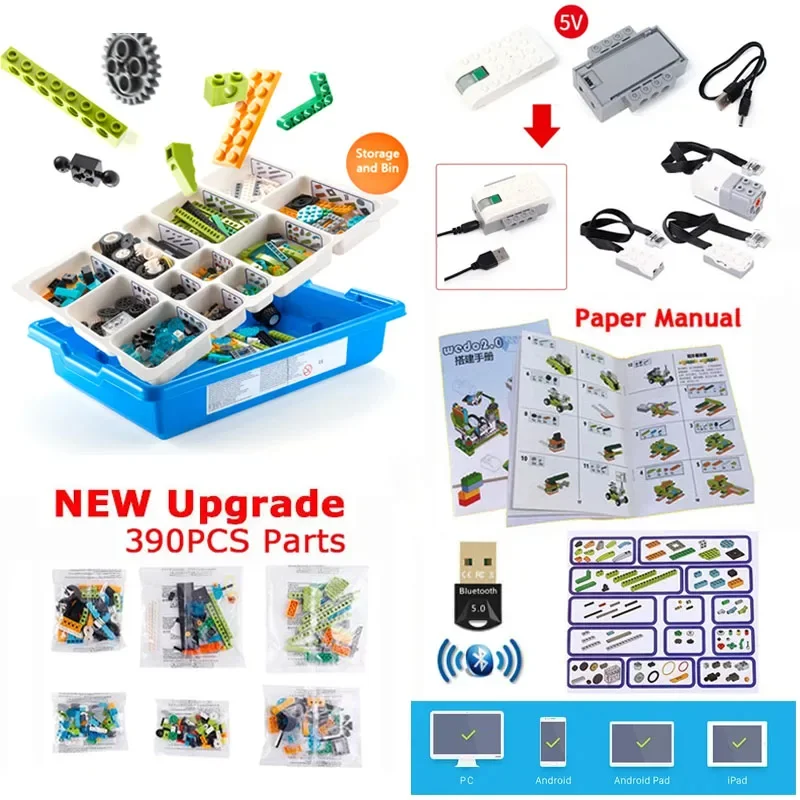 

NEW Upgrade 390Pcs The Third Generation WeDo 2.0 Core Set Robotics Construction School STEAM Educational Bricks Kit Toys Gifts