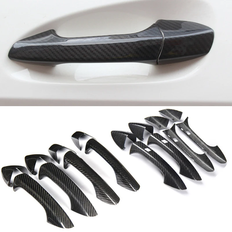 

For Mercedes Benz M/GLA/GL/GLK/GKE/GLS/CLA/CLS/SLK/SL Class Carbon Fiber Car Door Handle Cover Decoration Protector Stickers