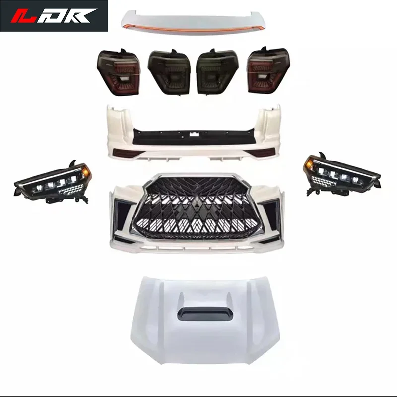 

BR Modification Club For To-YO-TA 4 Runner 2010-2020 Upgrade To Lexus Grille BodyKit Led Headlights Plug And Play LX Style Bum