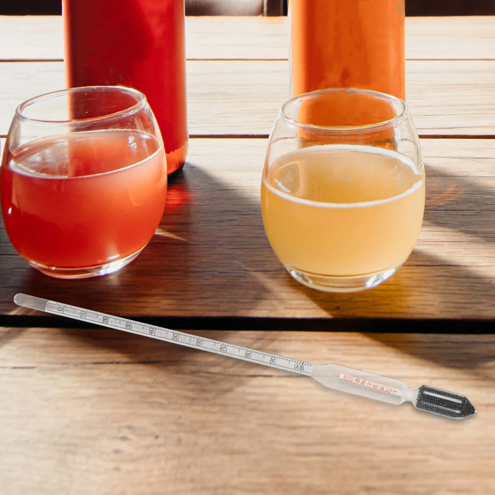

Hydrometer for Sugar Content Measurement with 0 to 100 Adjustable Scale Handheld Liquid Density Tester for Syrup Malt Juice Wine