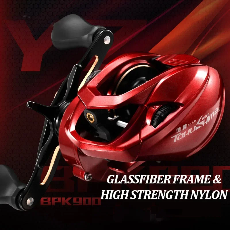 Carbon Fiber Brake & Handle Full Metal TOHUSHIMA Baitcasting Reels Of Freshwater Bass Pike Fishing Reel