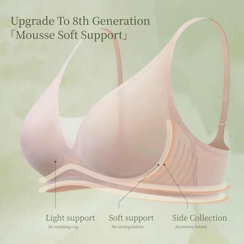 SUJIIN femmes Sexy Push Up plongeant soutiens-gorge sans fil soutien profond V mince Bralette femme mince lisse sans couture soutien-gorge pour les femmes MX317